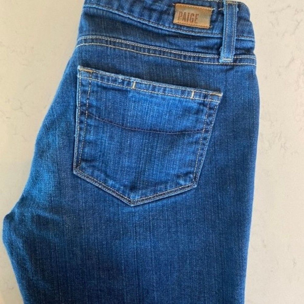 Paige Jimmy Jimmy Jeans Women 26x27.25 Blue Dark Wash Skinny Weston Jeans - Picture 10 of 10